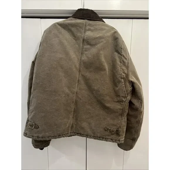 VTG Carhartt J22 CHT Chestnut Arctic Quilt-Lined Duck Work Jacket Sz XXL TALL